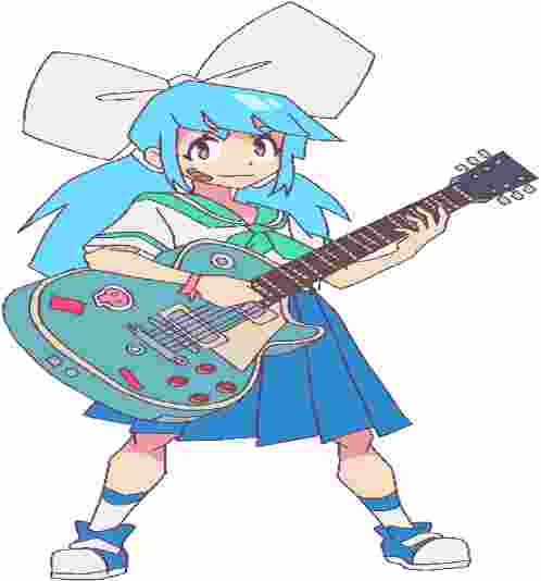 stretched image of quaver, highly jpeg compressed